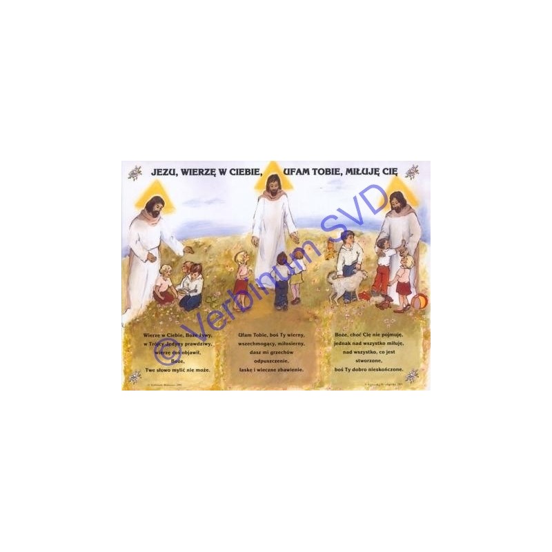 JEZU, WIERZĘ W CIEBIE,UFAM TOBIE, MIŁUJE CIĘ - PLAKAT